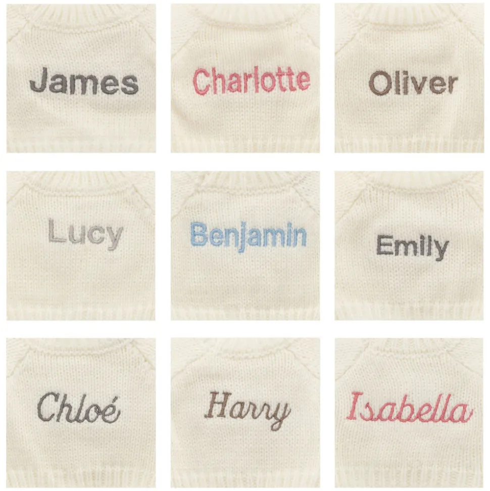 Bashful Fudge Puppy with Personalised Cream Jumper