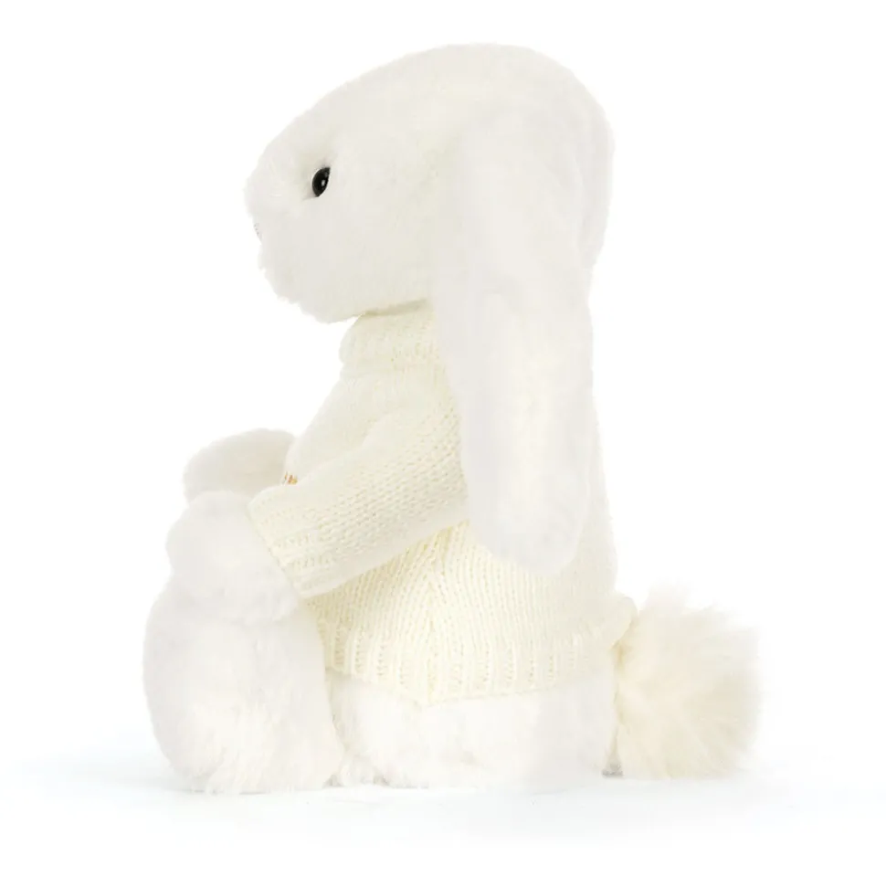 Bashful Luxe Bunny Luna with Personalised Cream Jumper
