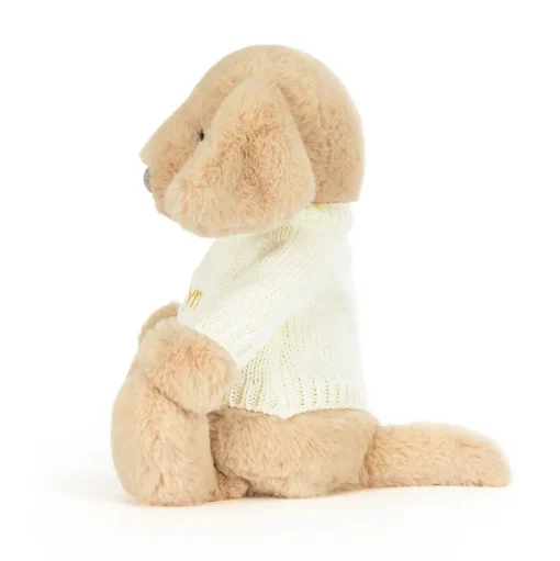 Bashful Luxe Puppy Orlando with Personalised Cream Jumper